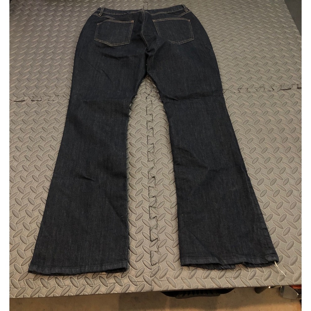 Pilcro Jeans Womens 32 Blue Dark Wash Flare Split Hem Denim Pants - Picture 8 of 10